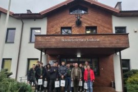 Przyszli leśniczy z wizytą w Nadleśnictwie Łuków